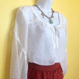 American Eagle Boho Blouse L
